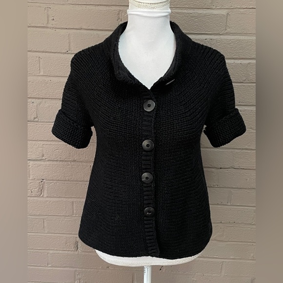 Vince black wool blend cable knit sweater XS - Picture 7 of 12